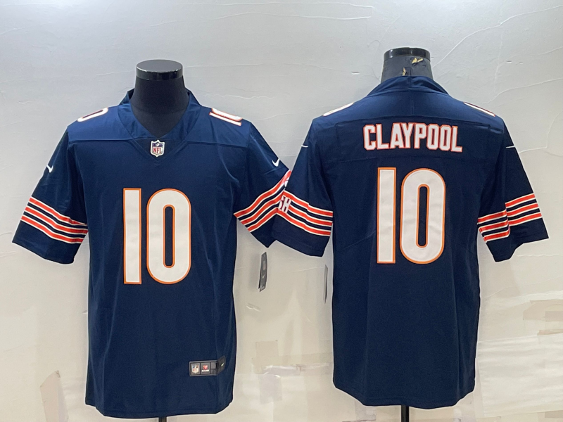 Men's Chicago Bears Chase Claypool #10 Navy Jersey